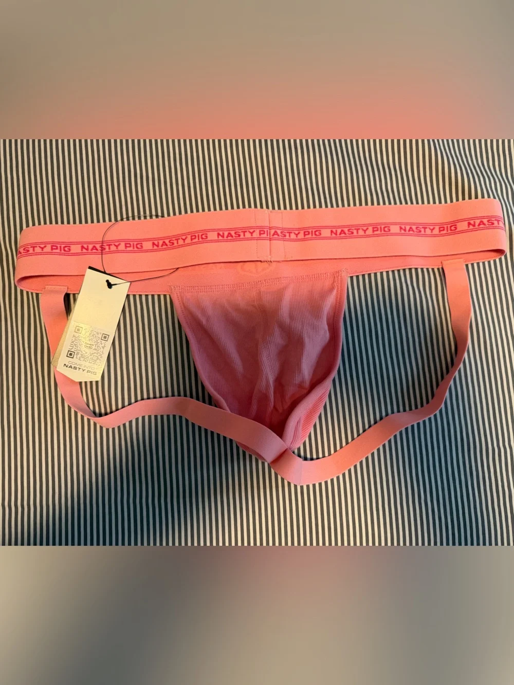 Nasty Pig Pink Logo Jockstrap - Picture 2 of 2